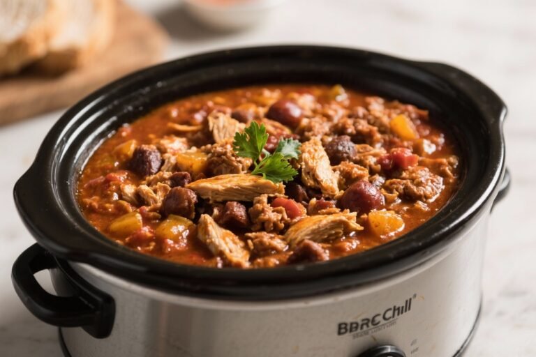 BBQ Chicken Chili (Slow Cooker) – Smoky, Comforting, and Easy