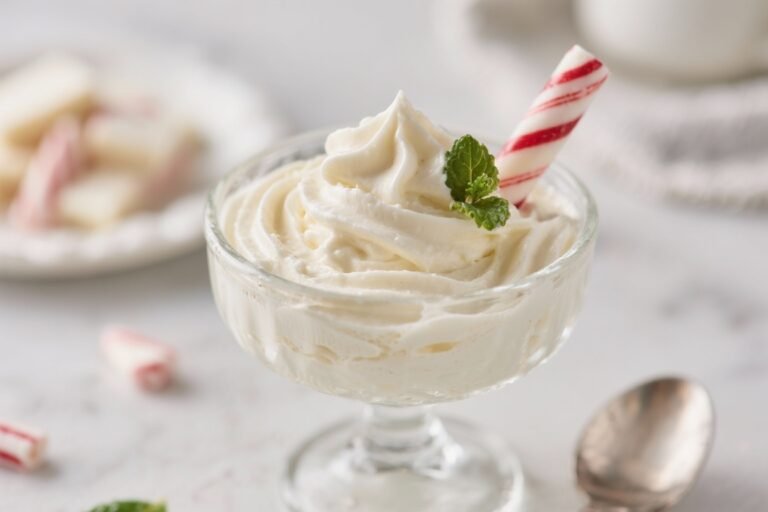 Keto Sugar-Free White Chocolate Peppermint Mousse – Creamy, Festive, and Low-Carb