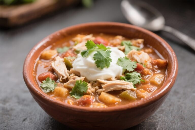 White Chicken Chili With Greek Yogurt and Cilantro – Creamy, Bright, and Comforting