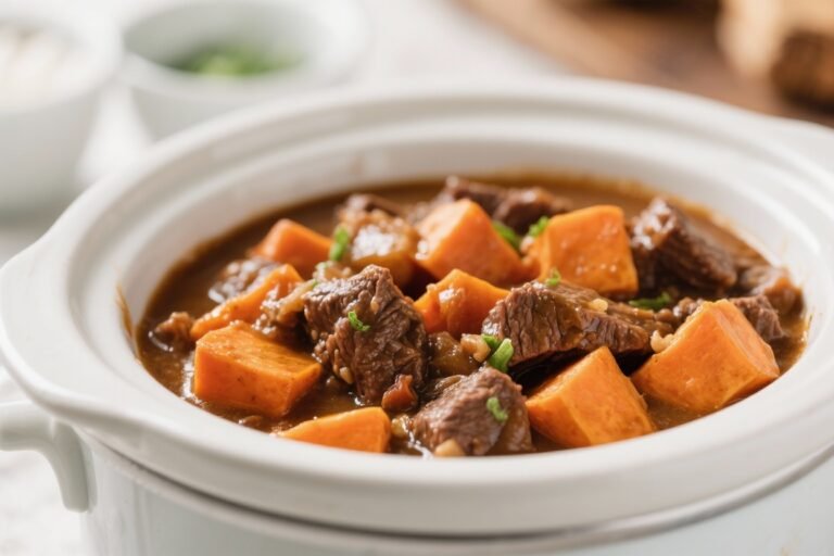 Slow Cooker Beef Stew With Sweet Potatoes – Cozy, Hearty, and Comforting