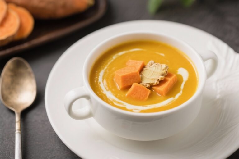 Sweet Potato Ginger Soup – Cozy, Bright, and Comforting