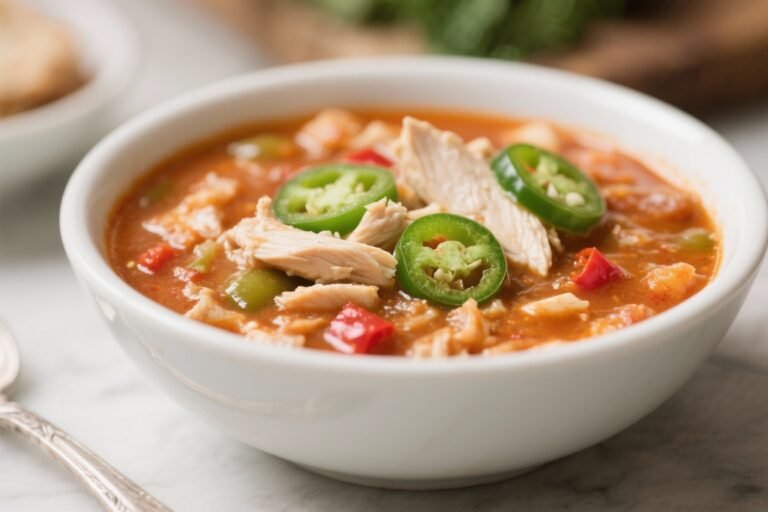 Spicy White Chicken Chili With Jalapeños – Creamy, Zesty, and Satisfying