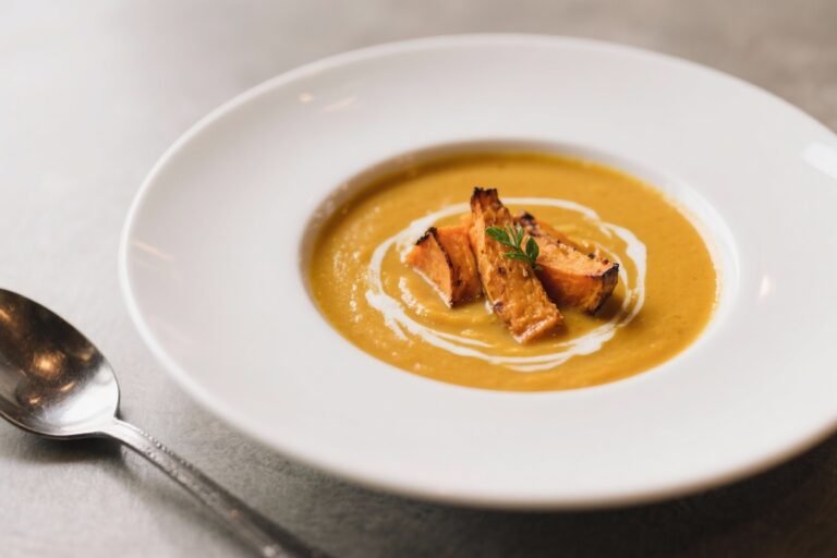 Roasted Sweet Potato Soup – Cozy, Creamy, and Simple