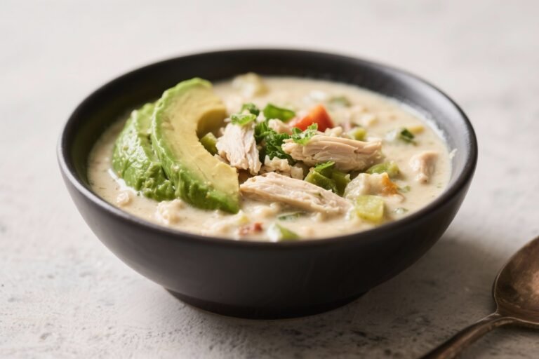 Creamy Avocado White Chicken Chili – Comforting, Flavorful, and Easy