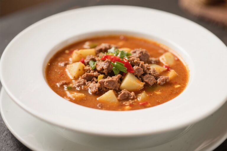 Spicy Hamburger Potato Soup – Cozy, Hearty, and Full of Flavor