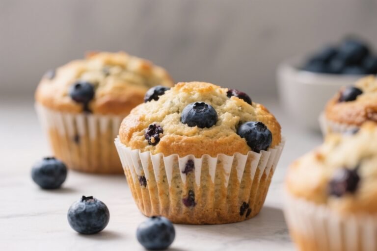 Keto Blueberry Muffins – Soft, Juicy, and Low-Carb