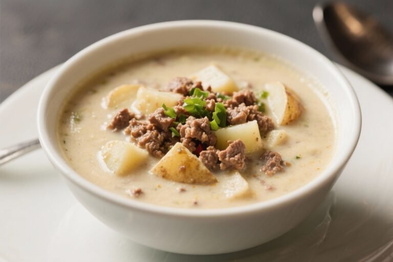 Creamy Hamburger Potato Soup – Cozy, Hearty, and Easy