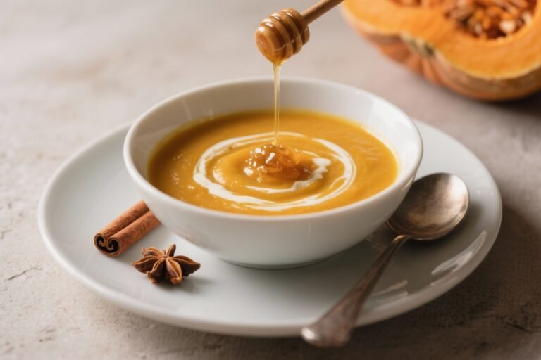 Cozy Bowl, Big Flavor: Spiced Pumpkin Soup with Cinnamon, Nutmeg, and a Touch of Honey You’ll Crave All Season