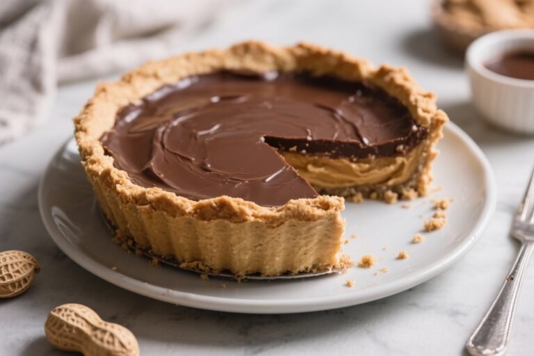 Keto Chocolate Peanut Butter Pie – Rich, Creamy, and Low-Carb