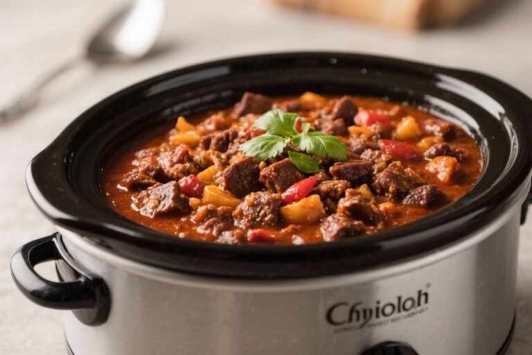 Crockpot Beef Chili – Cozy, Hearty, and Weeknight-Friendly