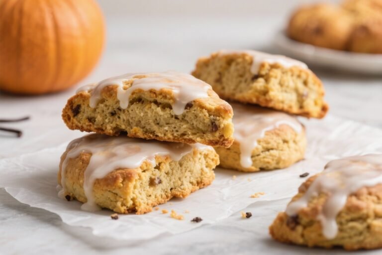 Pumpkin Scones with Vanilla Glaze: The Cozy, Coffee-Shop Flex You Can Bake at Home
