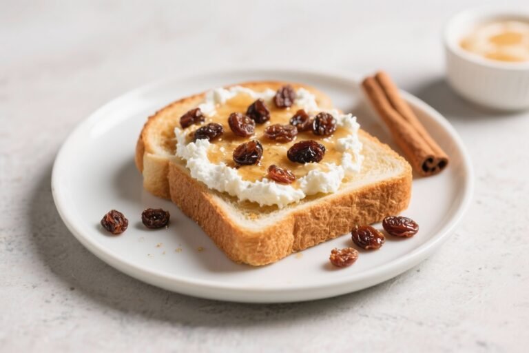 High-Protein Cinnamon Raisin Cottage Cheese Toast – A Cozy, Satisfying Breakfast