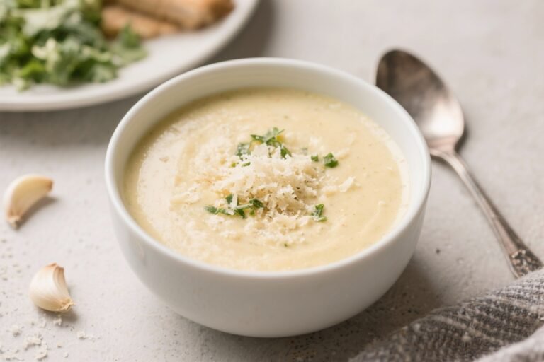 Keto Creamy Garlic Parmesan Soup – Cozy, Comforting, Low-Carb