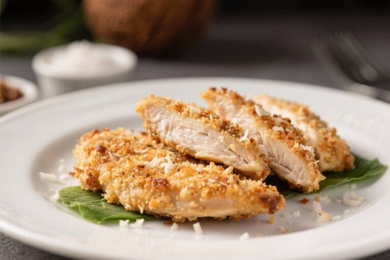 Coconut-Crusted Chicken Tenderloins – Crispy, Juicy, and Naturally Sweet