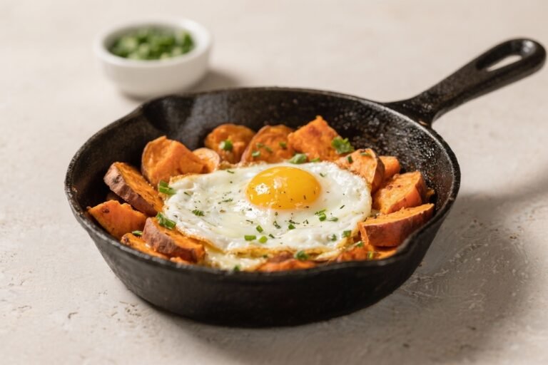 High-Protein Sweet Potato Egg Skillet – Simple, Satisfying, and Meal-Prep Friendly