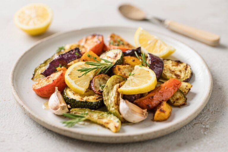 Zesty Lemon Garlic Roasted Vegetables – Bright, Simple, and Flavor-Packed