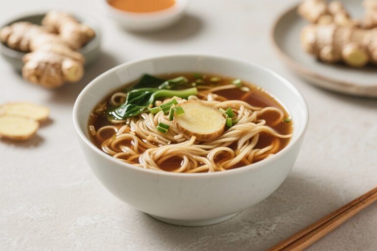 Ginger Miso Noodle Soup – Comforting, Light, and Full of Flavor