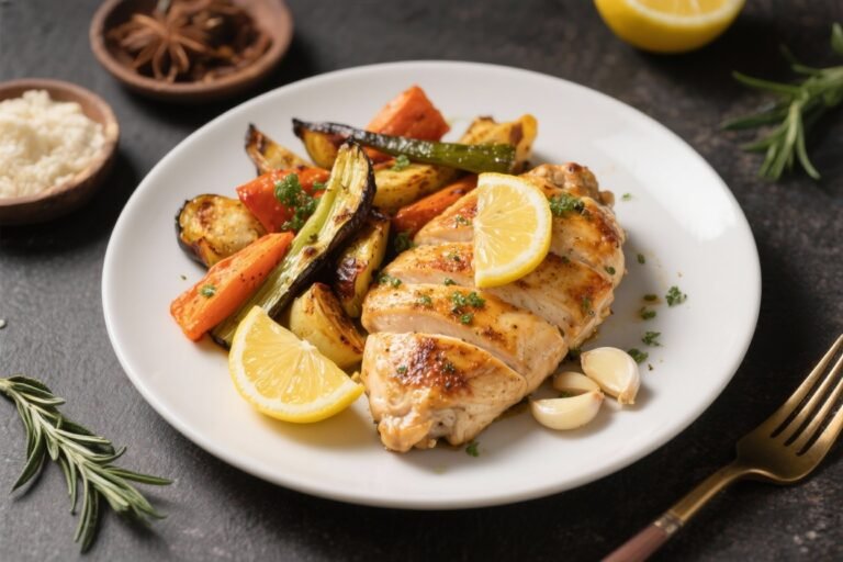 Lemon Garlic Chicken and Roasted Vegetables – Bright, Simple, and Satisfying