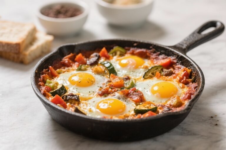 High-Protein Veggie Shakshuka With Eggs – A Cozy, Satisfying Skillet Meal
