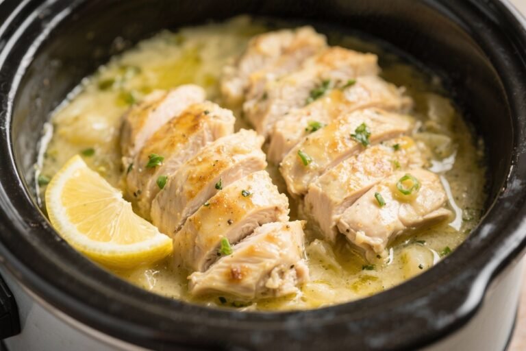 Keto Crockpot Lemon Butter Chicken – Bright, Creamy, and Easy