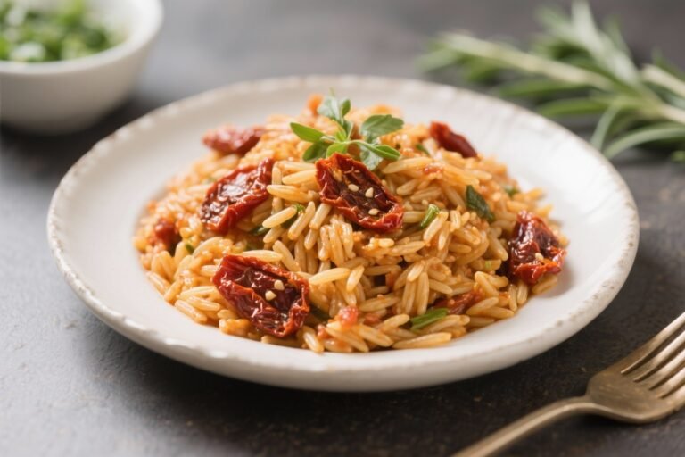 Vegan Sun-Dried Tomato Orzo – Creamy, Comforting, and Weeknight-Friendly