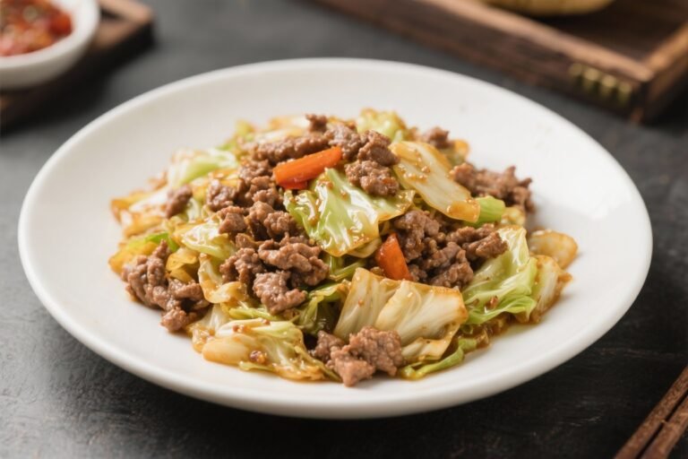 Ground Beef and Cabbage Stir Fry – Fast, Flavorful, and Budget-Friendly