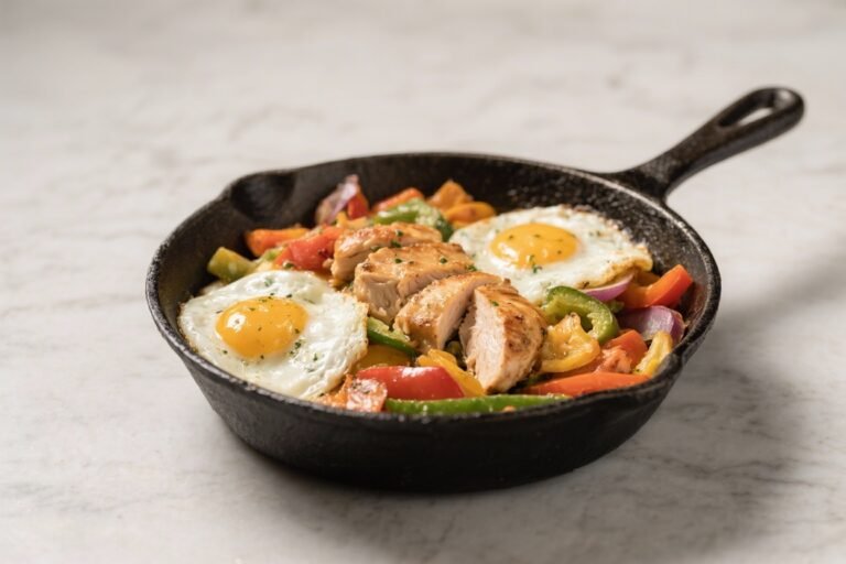 Chicken and Veggie Breakfast Skillet – A Hearty, One-Pan Morning Meal