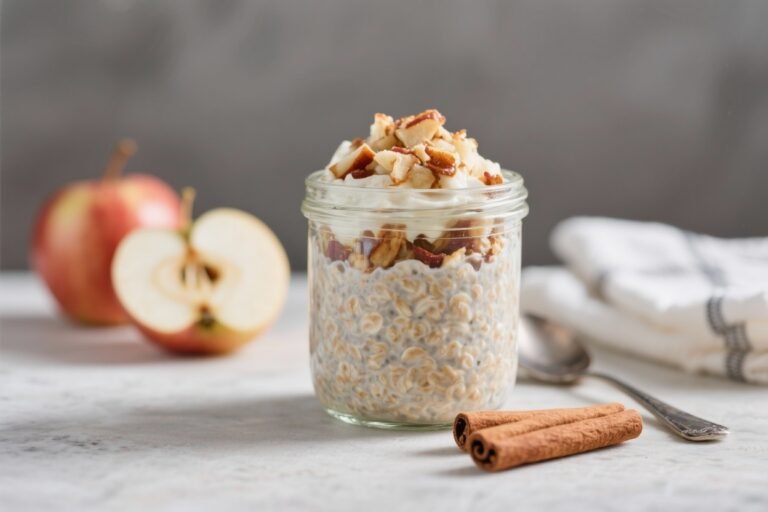 High-Protein Apple Cinnamon Overnight Oats – Simple, Cozy, and Satisfying