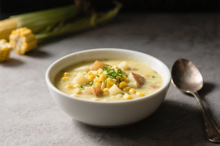 Sweet Corn & Potato Chowder (Vegan) – Cozy, Creamy, and Weeknight-Friendly