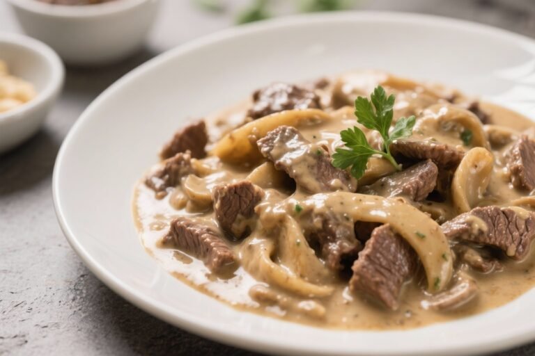 Creamy Keto Beef Stroganoff – A Cozy Low-Carb Classic