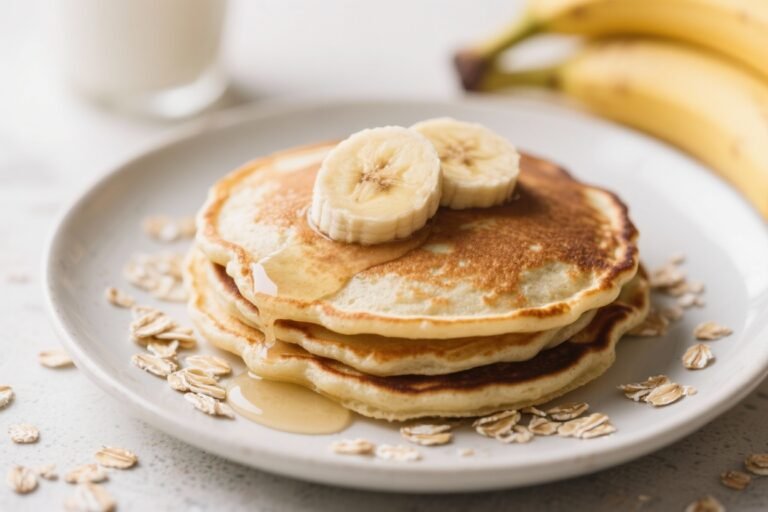 Vegan Banana Oat Pancakes – Fluffy, Wholesome, and Easy