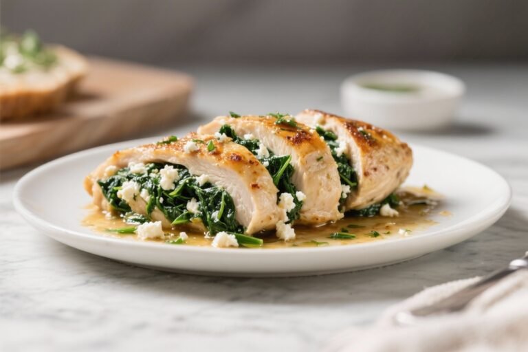 Spinach and Feta Stuffed Chicken Breast – A Juicy, Flavor-Packed Dinner