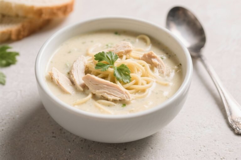 Keto Creamy Chicken Alfredo Soup – Cozy, Comforting, and Low-Carb