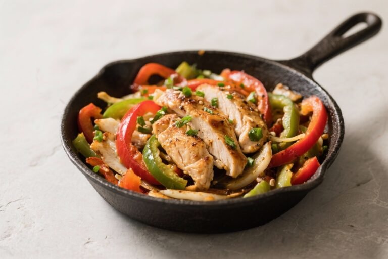 Healthy Chicken Fajita Skillet – Fast, Flavorful, and Better-for-You