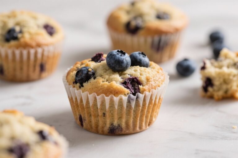 Keto Blueberry Muffins – Soft, Juicy, and Low-Carb