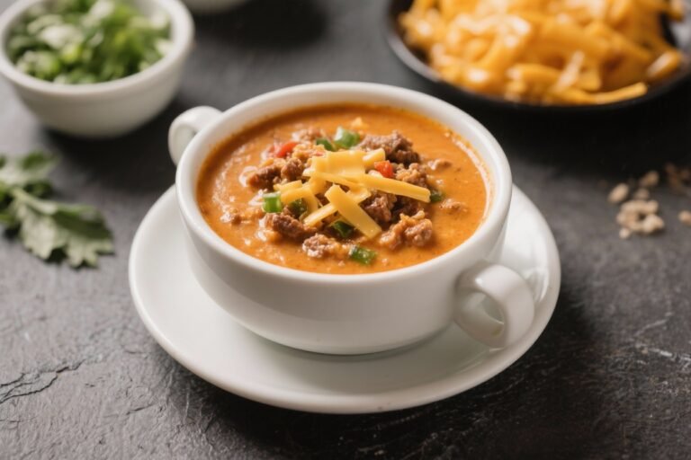 Keto Cheeseburger Soup – Cozy, Creamy, and Low-Carb