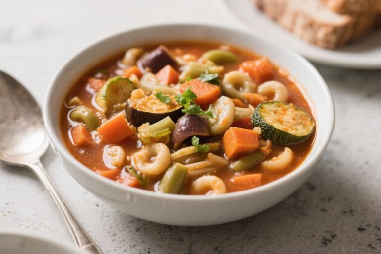 Rustic Vegetable Minestrone (Vegan) – Cozy, Hearty, and Packed With Flavor