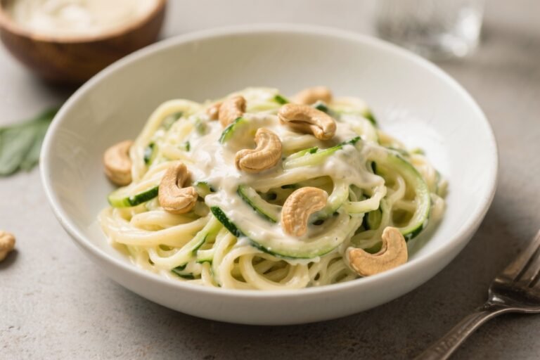 Creamy Cashew Alfredo Zoodles – A Light, Comforting Weeknight Favorite