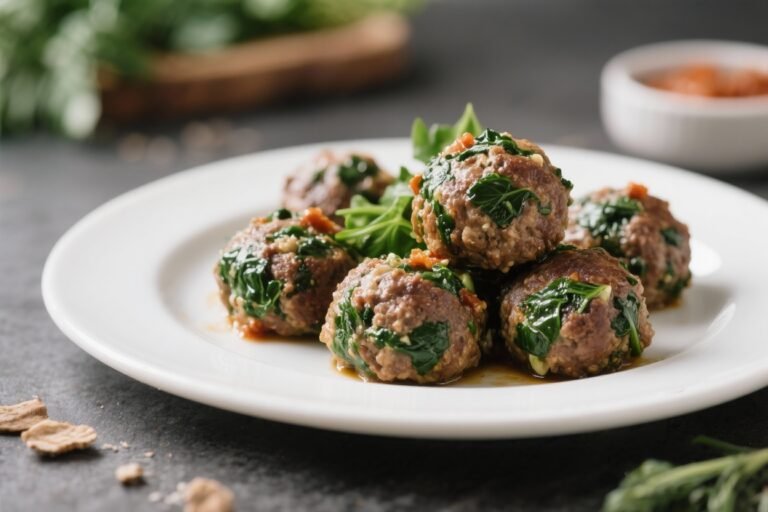 Keto Beef and Spinach Meatballs – Juicy, Simple, and Low-Carb