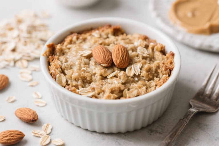 Almond Butter Protein Oatmeal Bake – A Warm, Satisfying Breakfast