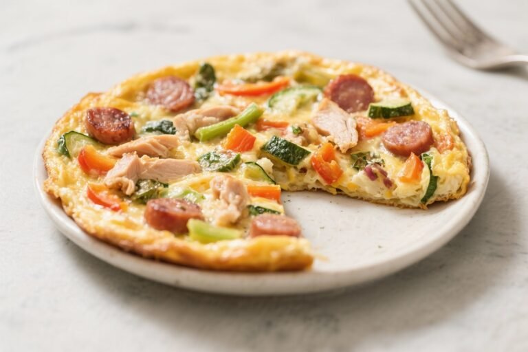 Veggie & Chicken Sausage Frittata – A Simple, Satisfying Skillet Meal