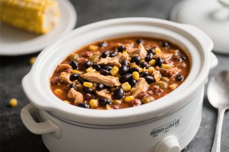 Black Bean and Corn Chicken Chili (Crockpot) – Cozy, Hearty, and Easy