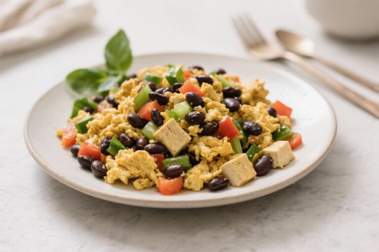 Tofu Scramble With Black Beans and Veggies – A Hearty, Flavor-Packed Breakfast