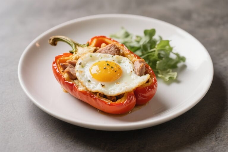 Turkey & Egg Breakfast Stuffed Peppers – A Bright, Protein-Packed Start