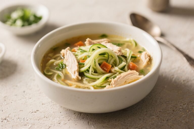 Keto Chicken Zoodle Soup – Light, Comforting, and Flavor-Packed