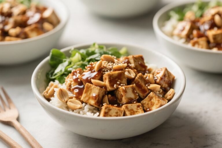 Maple Peanut Tofu Bowls – Sweet, Savory, and Satisfying