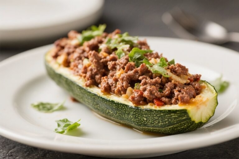 Ground Beef Stuffed Zucchini Boats – A Cozy, Satisfying Weeknight Dinner
