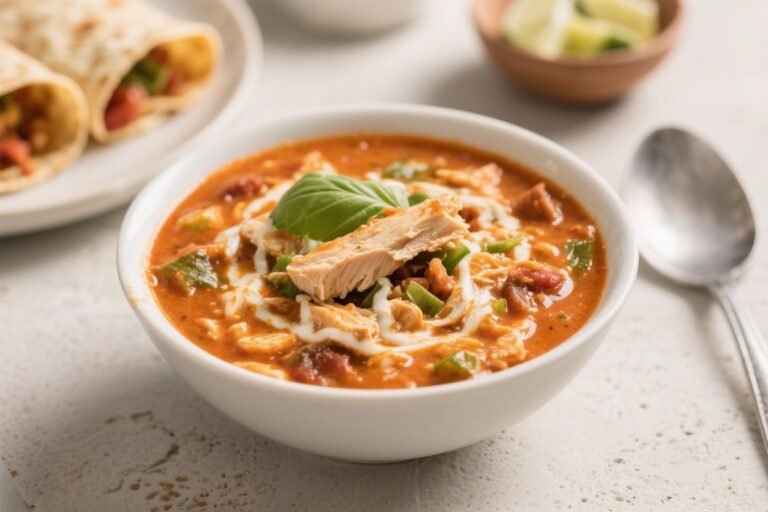 Keto Chicken Enchilada Soup – Cozy, Creamy, and Low-Carb