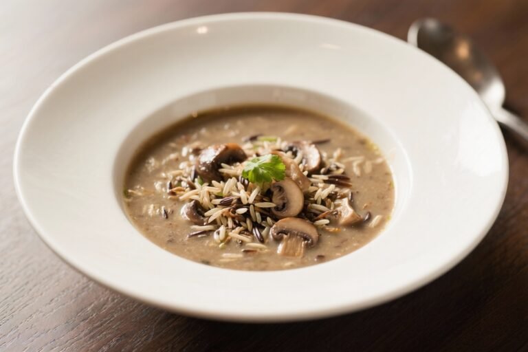 Hearty Mushroom & Wild Rice Soup – Comforting, Earthy, and Satisfying