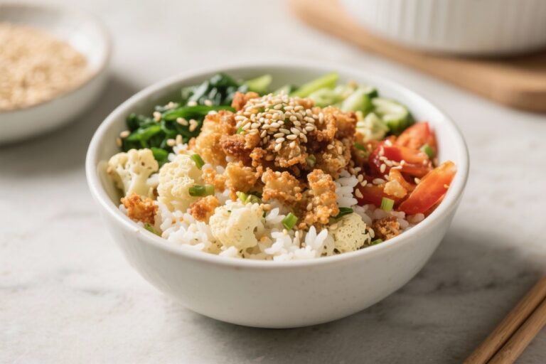 Crispy Sesame Cauliflower Rice Bowl – A Fresh, Fast Weeknight Favorite